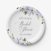 Lilac-Blume, Boho, Brautparty Pappteller (Vorderseite)