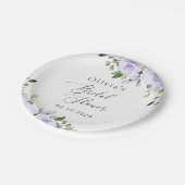 Lilac-Blume, Boho, Brautparty Pappteller (Schrägansicht)