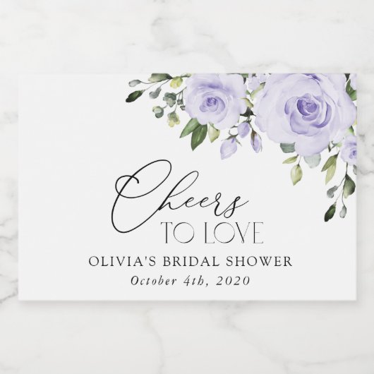 Lilac-Blume, Boho, Brautparty Schaumweinetikett (Einzelnes Label)