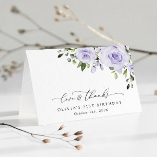 Lilac-Blume, Boho, Geburtstag Dankeskarte