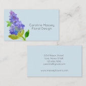 Lilac Blume Botanische Pflanze Wasserfarbe Visitenkarte (Vorne/Hinten)