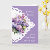 Lilac Blume Bouquet Schwiegervater Geburtstagskart Karte (Gelbe Blume)