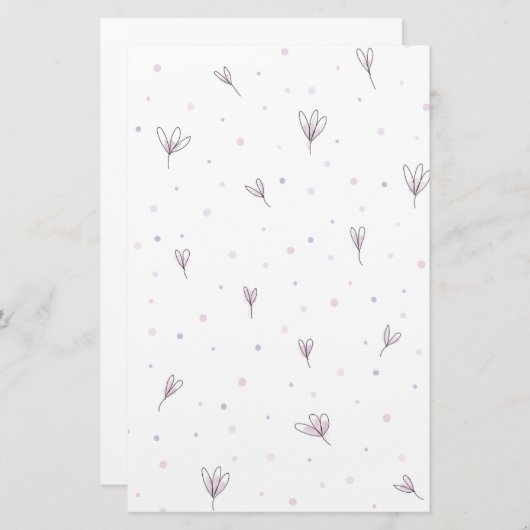 Lilac Blume Briefpapier (Vorne/Hinten)