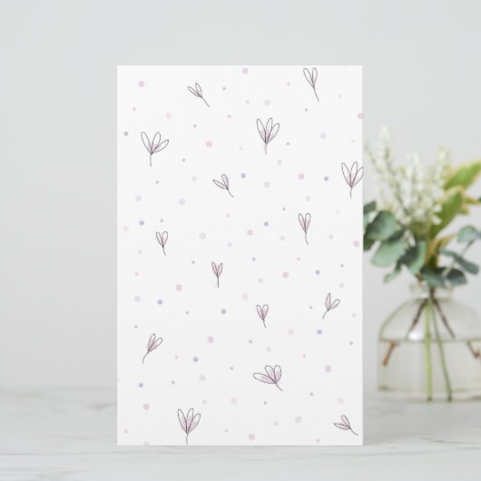 Lilac Blume Briefpapier (Stehend Vorderseite)