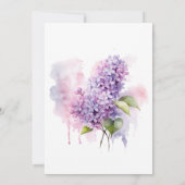 Lilac Blume Christlich Bible Verse Wedding Einladung (Rückseite)