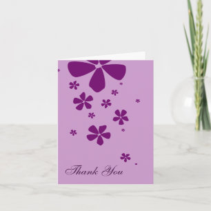 Lilac Blume einfach elegant Dankeschön Note Card Dankeskarte