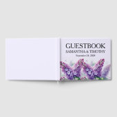 Lilac Blume Elegante Hochzeit der Wasserfarben Gästebuch (Voll)