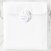 Lilac Blume Erste Kommune Rundkleber Runder Aufkleber (Tasche)