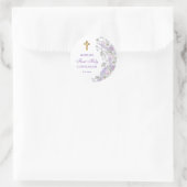 Lilac Blume Erste Kommune Rundkleber Runder Aufkleber (Tasche)