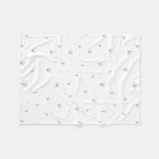 Lilac Blume Fleecedecke (Vorderseite (Horizontal))