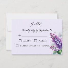 Lilac Blume Floral Elegante Moderne UAWG RSVP Karte