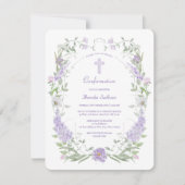 Lilac-Blume Frame Confirmation Einladung (Vorderseite)