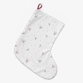 Lilac Blume Großer Weihnachtsstrumpf (Vorderansicht (hängend))