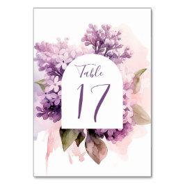 Lilac Blume Hochzeit im Wasser Tischnummer