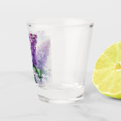 Lilac Blume Hochzeit von Wasserfarben Schnapsglas (Rechts)