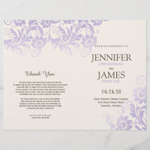 Lilac Blume Hochzeitsprogramme