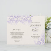 Lilac Blume Hochzeitsprogramme (Stehend Vorderseite)