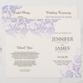 Lilac Blume Hochzeitsprogramme (Vorne/Hinten)