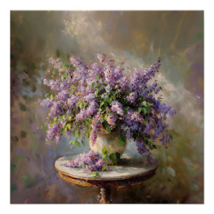 Lilac-Blume in Vase Poster