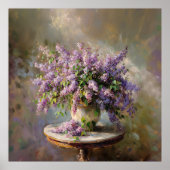 Lilac-Blume in Vase Poster (Vorne)