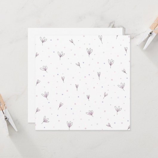 Lilac Blume Karte (Vorderseite/Rückseite Beispiel)