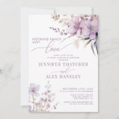 Lilac Blume | Lässiger Empfang Einladung (Vorderseite)