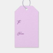 Lilac Blume Lovely Geschenkanhänger (Rückseite)