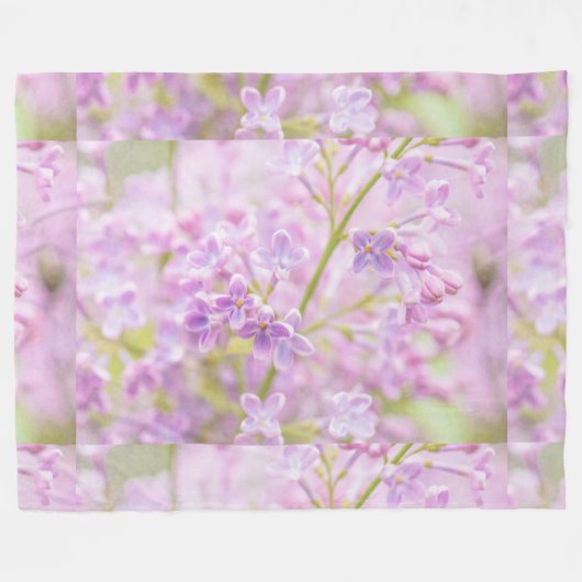 Lilac Blume Mist Fleecedecke (Vorderseite (Horizontal))