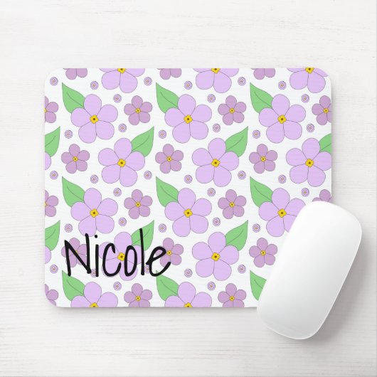 Lilac Blume Mouse Pad Mousepad (Mit Mouse)
