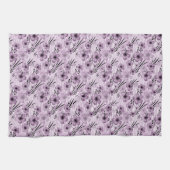 Lilac-Blume-Muster auf Tigerhintergrund Geschirrtuch (Horizontal)