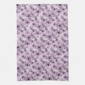 Lilac-Blume-Muster auf Tigerhintergrund Geschirrtuch (Vertikal)