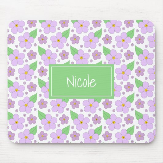 Lilac Blume Muster Mouse Pad Mousepad (Vorne)