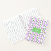 Lilac-Blume-Muster-Notebook Notizblock (Innenseite)