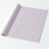 Lilac-Blume-Musterverpackungspapier Geschenkpapier (Ungerollt)