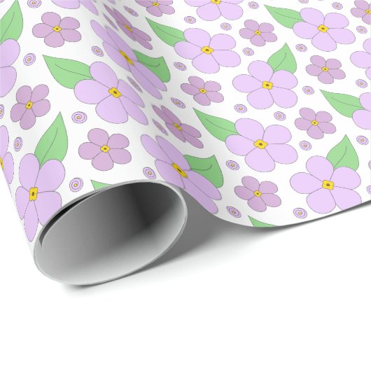 Lilac-Blume-Musterverpackungspapier Geschenkpapier (Rolleneckpunkt)