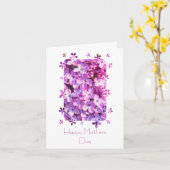 Lilac Blume Mütter Tageskarte Karte (Gelbe Blume)
