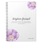 Lilac Blume Personalisiert Scripting Journal Notizblock (Vorderseite)