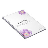 Lilac Blume Personalisiert Sermon Notes Journal Notizblock (Rechte Seite)