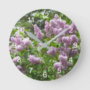 Lilac-Blume Runde Wanduhr