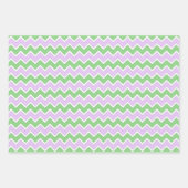 Lilac-Blume, Streifen und Zickzack Papierblätter Geschenkpapier Set (Vorderseite 3)