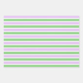 Lilac-Blume, Streifen und Zickzack Papierblätter Geschenkpapier Set (Vorderseite 2)