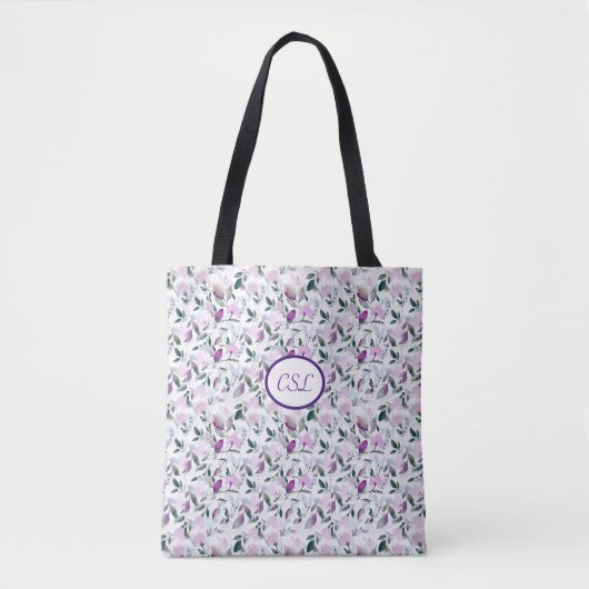 Lilac Blume Tosack mit Monogramm Tasche (Vorderseite)