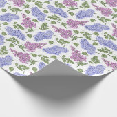 Lilac-Blume und Blätter Geschenkpapier (Ecke)