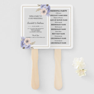 Lilac-Blume und Blätter Hand-Fan Fächer