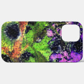 Lilac-Blume und Blätter in geschnitztem Mosaik Case-Mate iPhone Hülle (Rückseite (Horizontal))