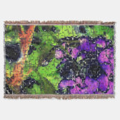 Lilac-Blume und Blätter in geschnitztem Mosaik Decke (Vorderseite)