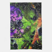 Lilac-Blume und Blätter in geschnitztem Mosaik Geschirrtuch (Vertikal)