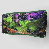 Lilac-Blume und Blätter in geschnitztem Mosaik Golf Headcover (Vorderseite)