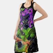 Lilac-Blume und Blätter in geschnitztem Mosaik Schürze (InSitu)