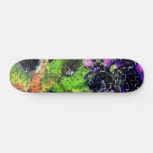 Lilac-Blume und Blätter in geschnitztem Mosaik Skateboard (Horizontal)